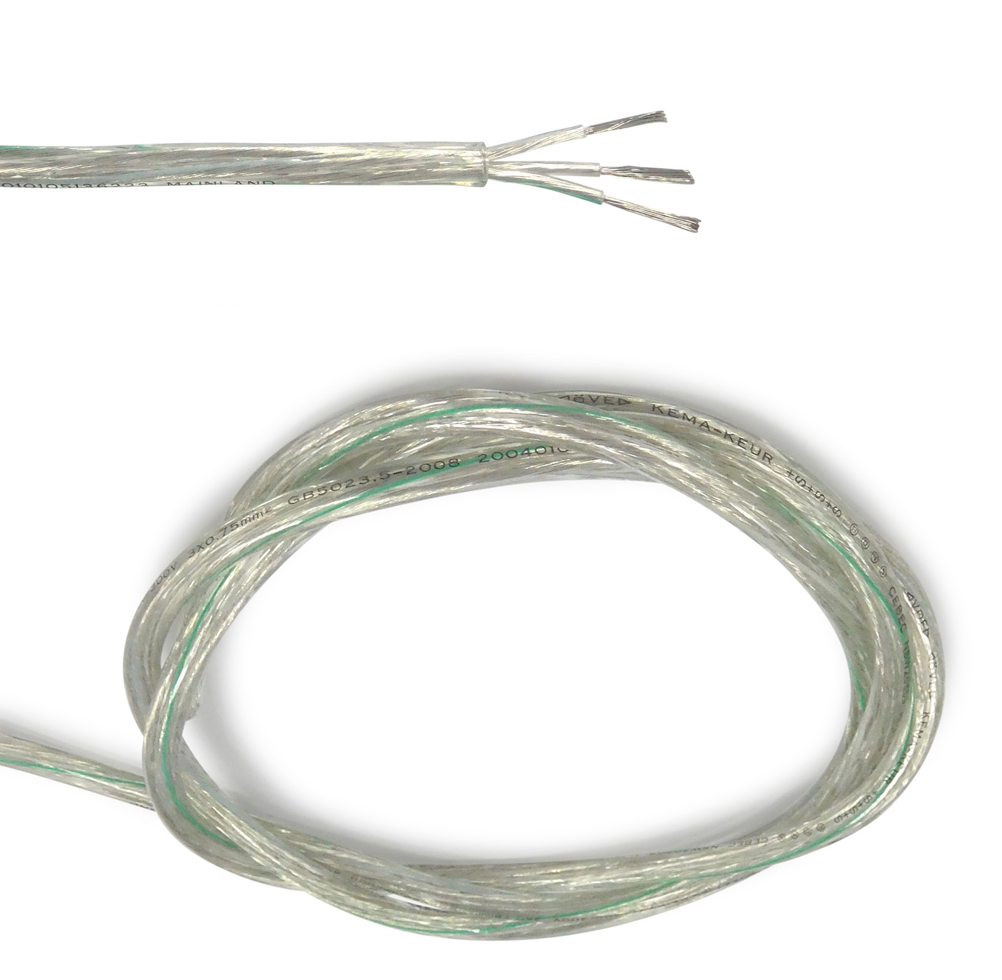 D0426  Cavo 1m Clear 3 Core 0.75mm Cable